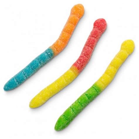 Sour Neon Gummi Worms Fawn Candy