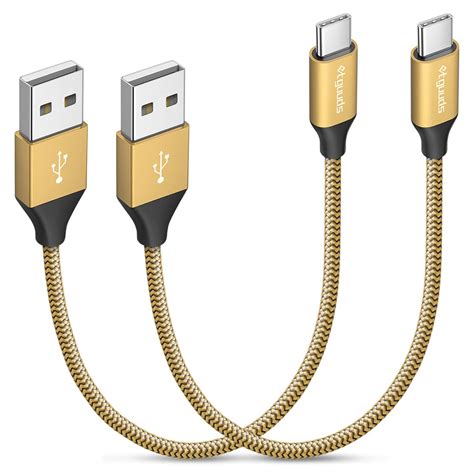 Etguuds Gold Short Usb C Cable Ft Pack Usb To Usb C Cable A Fast