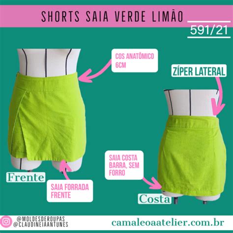 Molde Short Camaleoa Atelier De Costura