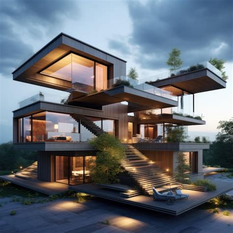 Premium Photo Elevated Architecture Exploring 3d House Design