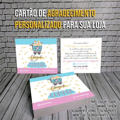 Cart O De Agradecimento Cuidados Personalizado Elo