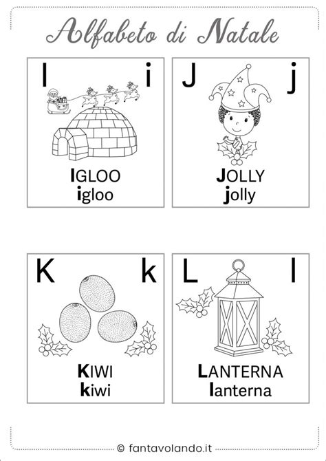 Schede Didattiche L Alfabeto Di Natale Parte Prima A L Fantavolando