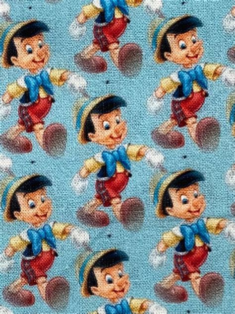 Disney Pinocchio Fabric 100 Cotton Fabric Fat Quarter Tumbler Etsy