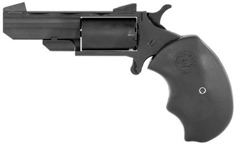 Naa Black Widow 22 Mag 2 Barrel Black Oversized Rubber Grip Black