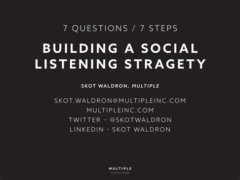 Pdf 7 Questions And 7 Steps To Building A Social Listening Strategy