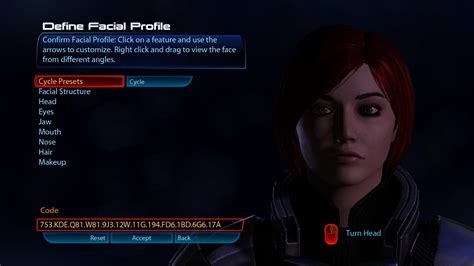 Is There A Face Code To Get Back The Default Femshep From Me1 And Me2