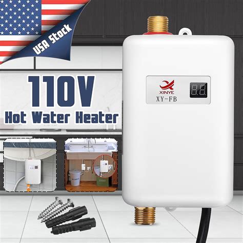 3000W Mini Electric Tankless Instant Hot Water Heater With LCD Display