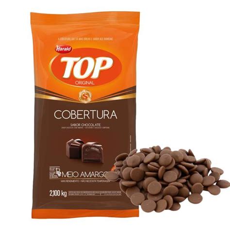 Chocolate Fracionado Gotas Meio Amargo Kg Top Harald Gotas De