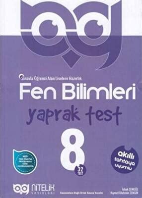 Nitelik Yayınları Bayilik 8 Sınıf Fen Bilimleri Yaprak Test İshak