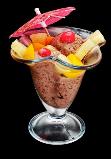 Ice cream with fruits stock photo. Image of plum, close - 6986520