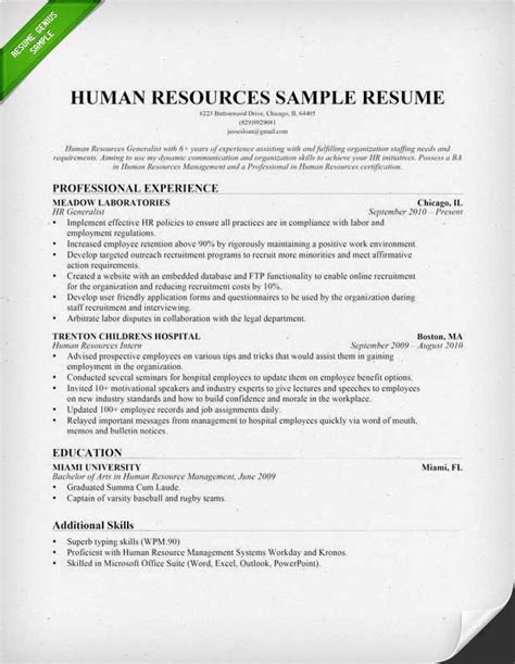 21 Best Hr Resume Templates For Freshers And Experienced