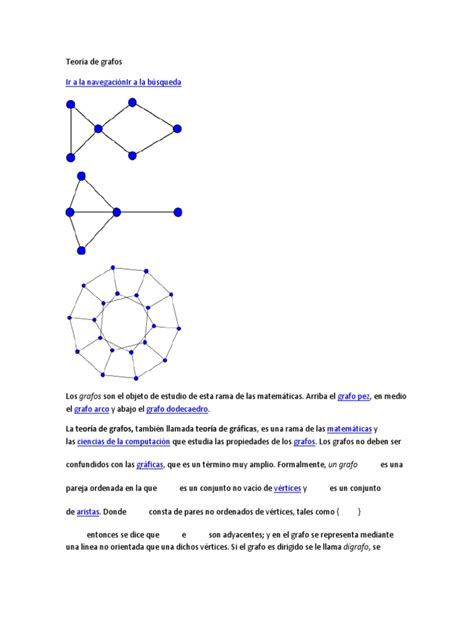 Teoría De Grafos Teoría De Grafos Matemáticas Discretas