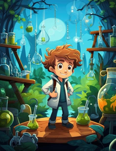 Premium AI Image | Engaging Cartoon Science and Nature Illustration ...