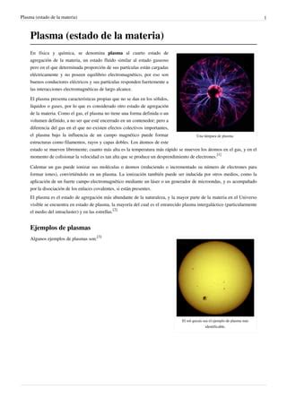 Plasma Un Estado De La Materia