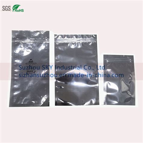 ESD Shielding Bag For PCB Packing With Zipper China ESD Shielding Bag