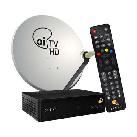 Kit Receptor E Antena 60Cm Elsys Oi Tv Livre Hd Lnbf E Cabo KIT ETRS35