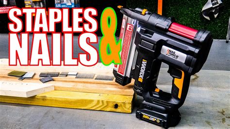 Shoot Nails And Staples Worx 20v Wx840l 18 Gauge Nailer Stapler Youtube