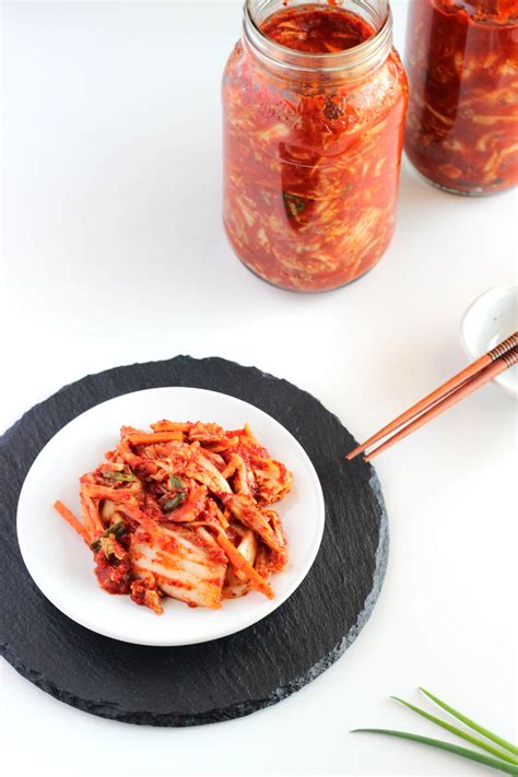 Easy Small Batch Vegan Kimchi Plateful Of Veggies