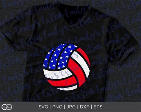 American Flag Volleyball File Volleyball SVG Red White And Blue SVG