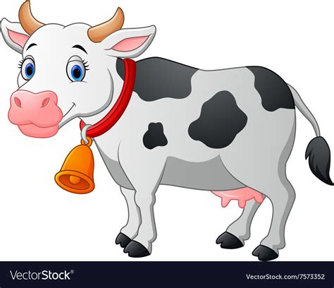 Cartoon happy cow Royalty Free Vector Image - VectorStock