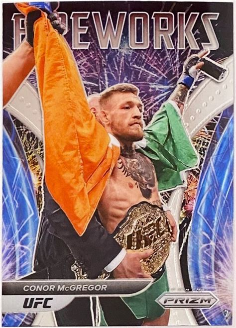 Conor McGregor 2022 Panini Prizm UFC Fireworks Card KBK Sports