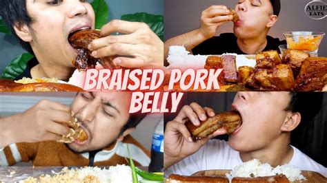 ASMR BEST BRAISED PORK BELLY EATING SOUND MUKBANG COMPILATION YouTube