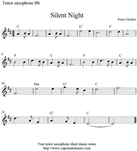 Christmas Piano Sheet Music Silent Night