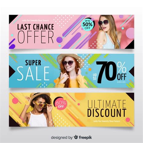 Free Vector Fashion Sale Banner Collection