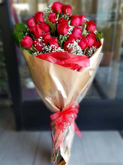 2 Dozen Red Roses Wrapped