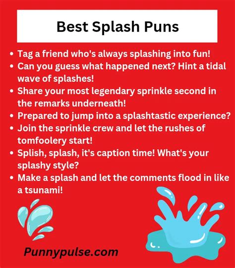 Hilarious Splash Puns To Make A Wave Of Humor