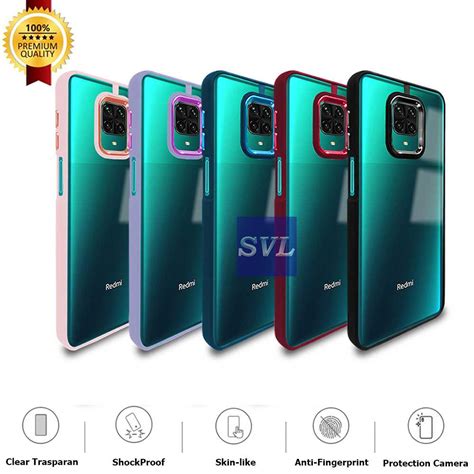 Jual Case Xiaomi Redmi Note 9 Pro Hybrid Chrome Transparant