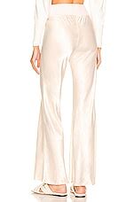 Enza Costa Satin Wide Leg Pant In Antique White Revolve