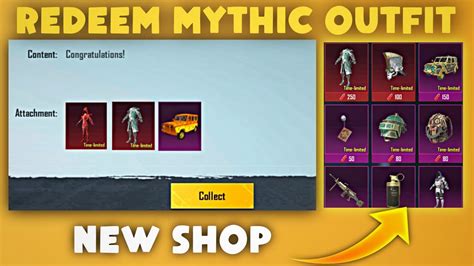 How To Get Free Mythic Outfit New Redeem Shop Update Bgmi Free