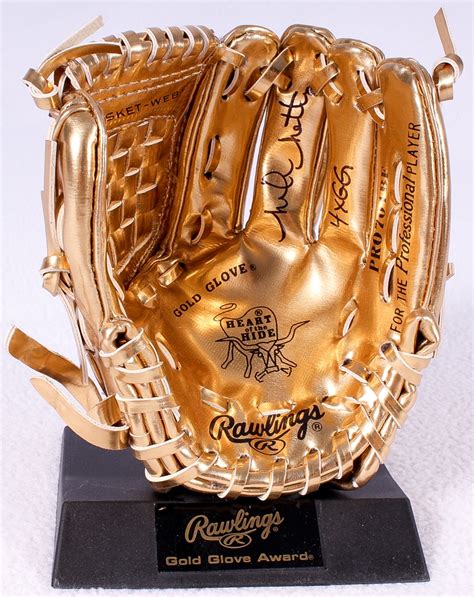 Mike Matheny Signed Rawlings Gold Glove Mini Baseball Glove Inscribed