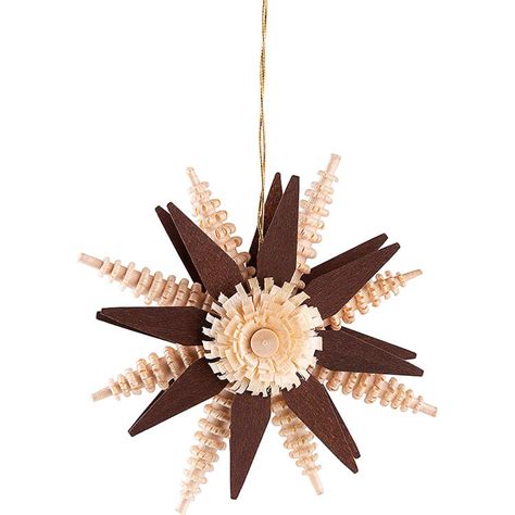 Tree Ornament Wood Chip Star Brown Cm In By Dregeno Seiffen