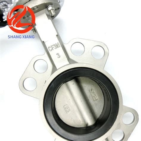 Industrial Stainless Steel Ss304 Wafer Type Butterfly Valve China Butterfly Valve And