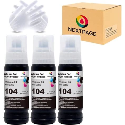 Lot De Cartouches D Encre Noire Compatibles Avec Epson Ecotank