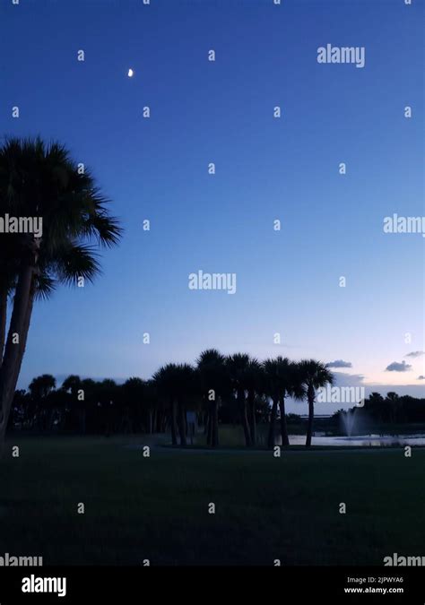 Manatee Sanctuary Park in the Evening, Cape Canaveral, Florida Stock