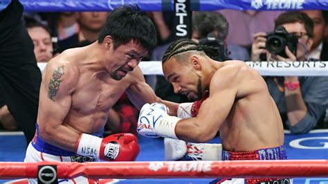 Pacquiao Vs Thurman Results Manny Pacquiao Edges Keith Thurman By Split Decision Claims Wba