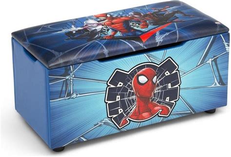 Spider Man Upholstered Storage Bench For Kids by Delta Children | 1StopBedrooms