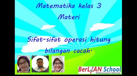 Sifat Sifat Operasi Hitung Bilangan Cacah Kelas 3 Sd Brain