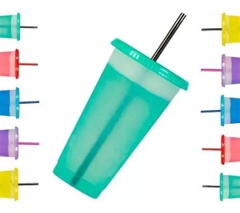 25 Vasos Mágicos Reusables 24 Oz Cambian De Color Envío gratis