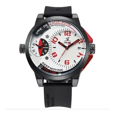 Reloj analógico Weide Uv 1501 para hombre negro y rojo MercadoLibre