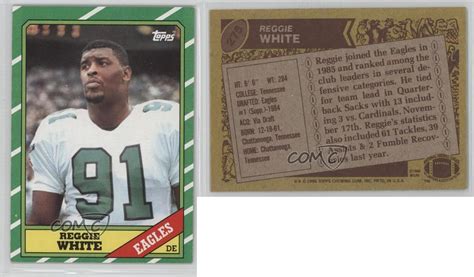 1986 Topps 275 Reggie White Philadelphia Eagles Rc Rookie Football