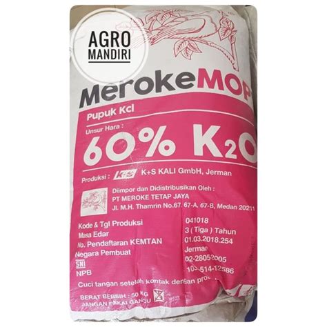 Pupuk KCL Meroke MOP 1 Kg Kemasan Repack Lazada Indonesia