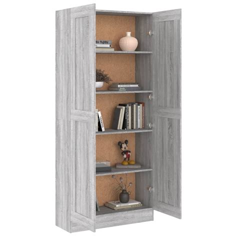 VidaXL Boekenkast 82 5x30 5x185 5 Cm Bewerkt Hout Grijs Sonoma Eiken