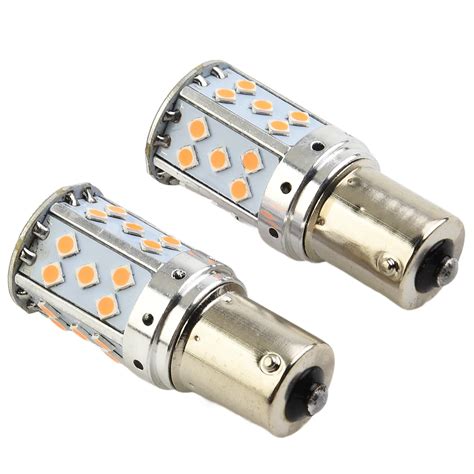 2X Error Free No Hyper Flash Amber Bau15s 7507 PY21W Car LED Turn