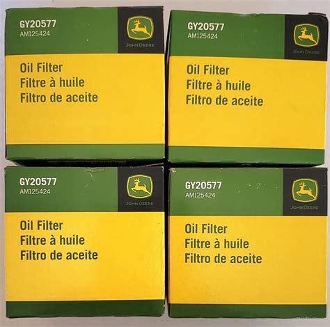 Lot Of 4 John Deere Oil Filter Oem Gy20577 Am125424 New In Box Free Ship Ebay