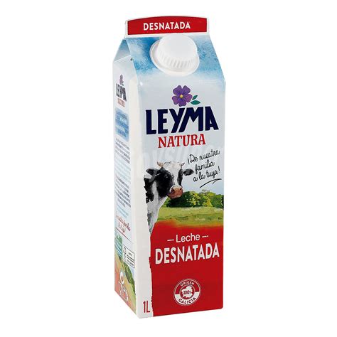 Leyma Natura Leyma Leche De Vaca Desnatada De Origen 100 Gallego Natura 1 L