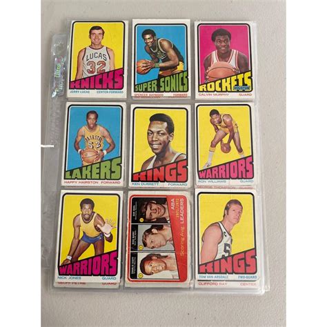 At Auction 25 1972 73 Topps Basketball Cards With Hof